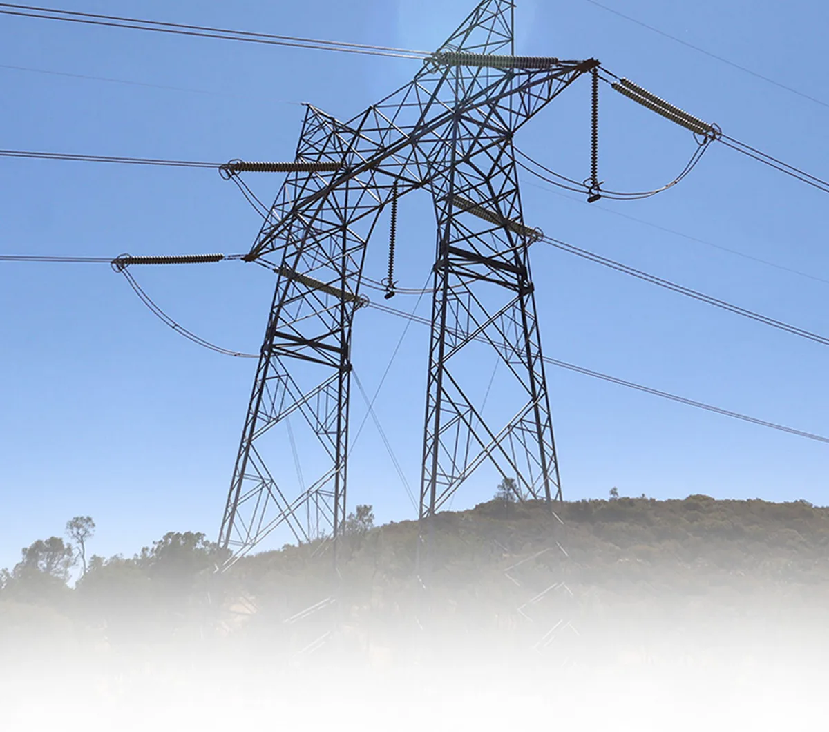 Power transmission tower representing Sentrisense's vision