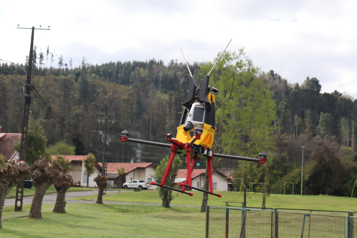 An inspection on Power Lines performed with drones