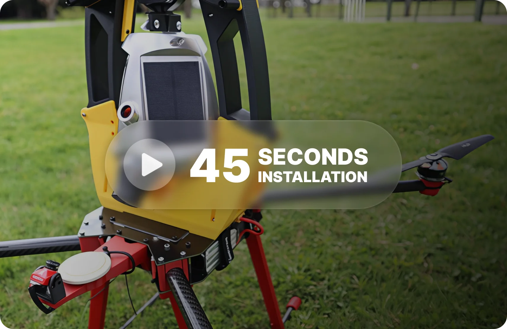 45 seconds installation - Sentri device on a drone